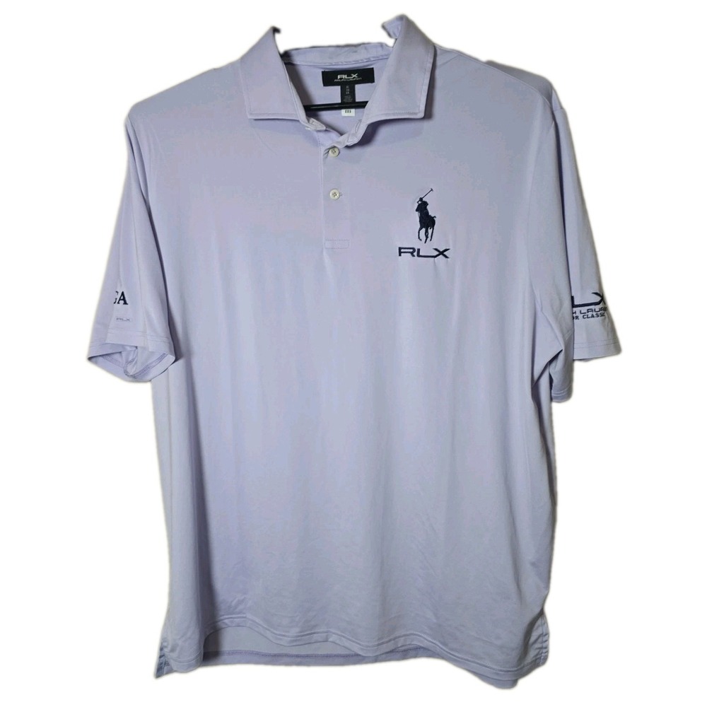 RLX Ralph Laruen Men's Polo Purple Shirt AJGA Golf Junior Classic Size XL Pony